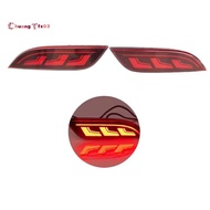 【Chuangtfx03】Car Rear Bumper Lights LED Dynamic Turn Signal Brake Light Reflector Light for Spark 20