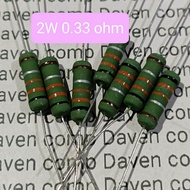 10BUAH RESISTOR 2WATT 0.33OHM 2W 0.33OHM 2 WATT 0.33 OHM