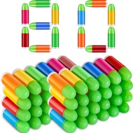 80 Pieces Toy Gun Bullets Mixed Color Rubber Bullets Glow in The Dark Rubber Bullets Compatible with