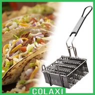 [Colaxi] Taco Basket Tortilla with Grip Handle French Fries Cooking Tool Taco Holder