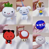 Preloved soft toy SKC33/ keychain Shinya Kabu Sarubobo Shiro Super mario Mushroom Akira Senpai Quali