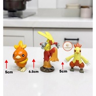 Pokemon Torchic Blaziken Combusken Figure Collectible Toy Anime Model Ready Stock 3pcs