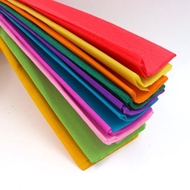 Kindergarten Handmade Crepe Paper Thin diy Flower Material Paper Colorful Crepe Paper Retractable Ha
