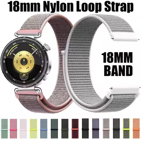 18mm Nylon Loop Strap for Huawei Watch GT6 GT5 GT4 41mm Comfortable Bracelet Huawei Watch 5 GT5 Pro 
