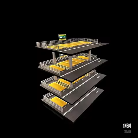 TimeMicro&MoreArt 1:64 Vintage auto repair shop lighting version of the assembly scene