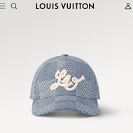 Topi Cap LV Louis Vuitton Damier Denim 3D Cap Original Product