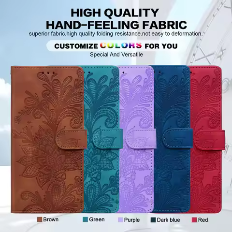 Embossing Magnetic Flip Leather Cover Wallet Case For Xiaomi Poco C75 C65 C31 X6 X5 M2 M3 M6 Pro 4G/