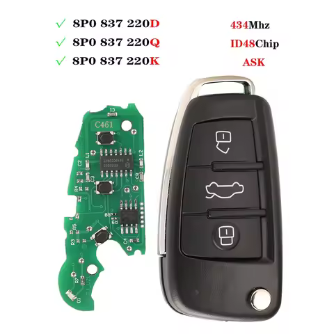 jingyuqin New Remote Car Key For Audi Q7 B7 Q3 A3 TT A2 A8 A6 A6L A4 S5 C5 C6 B6 A5 Q5 S LINE RS S1 