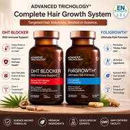 Advanced Trichology DHT Blocker FoliGROWTH Hair Supplement - Saw Palmetto Zinc Formula for Thicker F