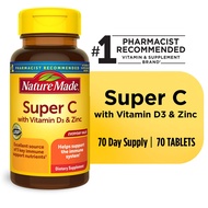 วิตามินซี Nature Made Super C Vitamin C Vitamin D3 &amp; Zinc 70 Tablets
