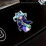 Car Reflective Car Sticker Cyberpunk Cyberpunk Edge Walker rebecca rebecca Waterproof Sticker