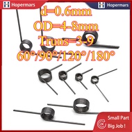 steel spiral torsion  V-shaped spiral torsion spring sus304 d0.6mm OD4/4.5/5/5.5/6/7/8mm (HA-XDT-MY-