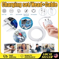 【Ready Stock】20w Fast Charger Adapter With 1m Charging Data Cable Set For Iphone And Type-C