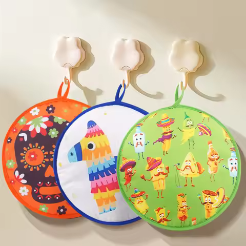 30cm Round Pancake Bag Burrito Heating Microwave Food Insulation Cover Portable Bento Pizza Mexican