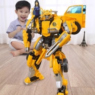 [Quick Shipment] Transformation Toy Car King Kong Robot Bumblebee Optimus Hand-Made Column Dinosaur 