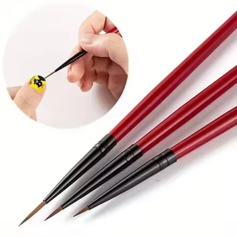 3pcs/set Nail Art Liner Painting Brush Thin Stripe Line Drawing Pen DIY UV Gel Tips French Design Ma