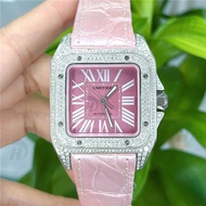 Rear Diamond Watch Cartier Santos Ladies Fully Automatic Cartier Watch Series Disk Mechanical Small 