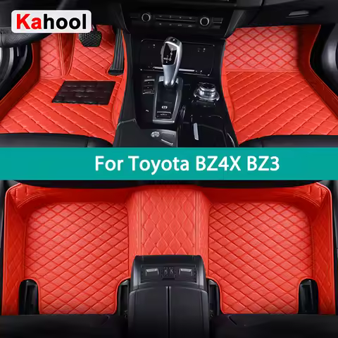 KAHOOL Custom Car Floor Mats For Toyota BZ4X BZ3 Auto Carpets Foot Coche Accessorie