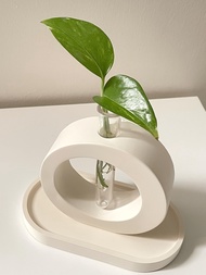 4入組石膏管花瓶模具,可製作水晶樹脂水耕植物盆栽容器,可用於花卉栽培設備的矽膠模具,diy手工藝品材料