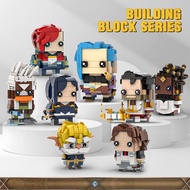 Arcane Alliance Game Figure Brickheadz Building Block Model Scientist Jayce Caitlyn Action Doll Bric