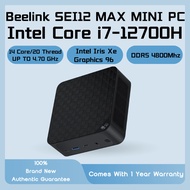 Beelink SEI12 MAX มินิพีซี Intel Core i7-12700H 14C/20T DDR5 4800Mhz AX200 WIFI6 BT5.2 เกมมิ่งและออฟ