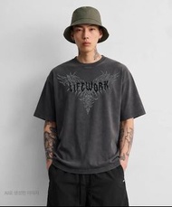 LIFEWORK 復古火焰翅膀短袖T-shirt ✅100%韓國專門店/免稅店購入