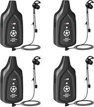 EJEAS F6 Professional Football Referee Bluetooth Intercom Headset Communication System, 6 Person Mesh Group Talk, Microphone-Mute, Information Encryption, IP67 Waterproof 4 Packs