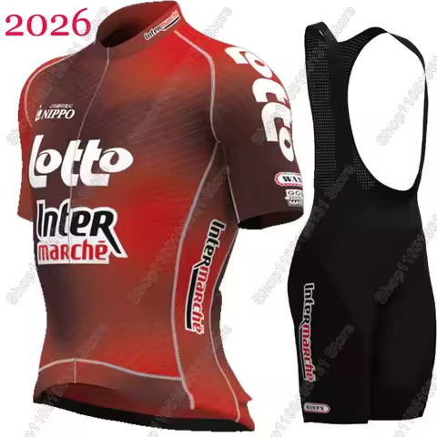 Lotto Cycling 2026 Jersey Set Mens Summer Belgium Team Clothing Road Bike Suit Mountain Bicycle Shir