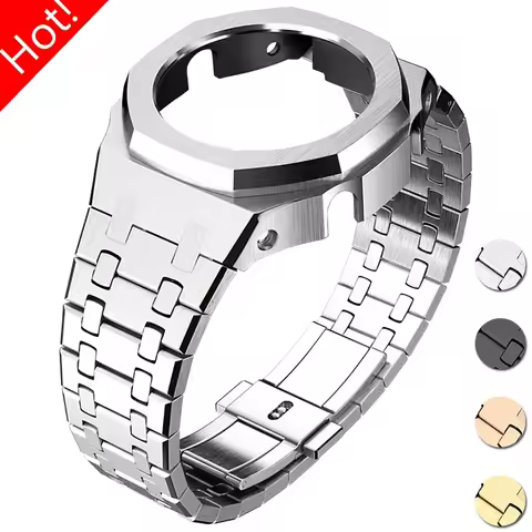 Gen4 Gen5 Modification Kit for Casioak GA-2100 GMA-S2100 Mod Metal Stainless Steel Case Screw Bezel 