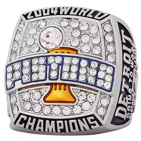 2004 Basketball Commemorative Ring Stainless Steel Champion Ring For Boyfriend Fans Gift