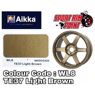 AIKKA PAINT/ WL8* / TE 37 LIGHT BROWN / CAR & MOTOR SPORT RIM TOUCH UP PAINT/ AEROSOL SPRAY TIN / WA