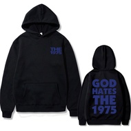 God Hates The 1975 Graphic Hoodie British Indie Alternative Rock Band Male Vintage Gothic Pullover M