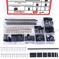 Twidec/600PCS 2.54mm Dupont Connector Kit 1/2/3/4/5/6/7 Pin Housing Connector with 2.54 Male and Fem