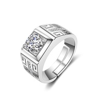 ❍Cincin Lelaki Batu Permata Men Silver 925 Zircon Available Crystal Diamond Ring