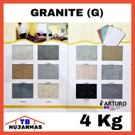 ARTURO Cat Tembok Dinding Teksture 4 Kg Tipe Granite (G) Multicolor System Terbaik Type Tekstur Text