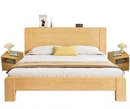 CY solid wood bedframe rubber wood + pine wood bed frame Nordic European modern cost effective for h