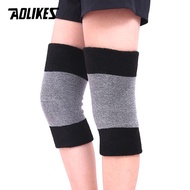 AOLIKES 1 cặp mùa đông ấm đầu gối Brace đàn hồi viêm khớp Miếng đệm đầu gối ống cổ tay bảo vệ đầu gố