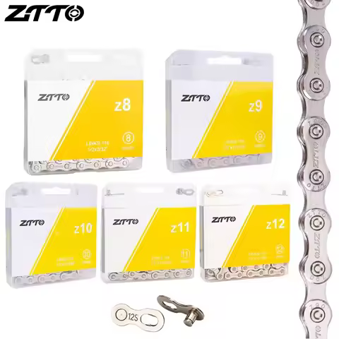 ZTTO Bicycle Silver Chain 7s 8s 9s 10s 11s 12s Speed Chain High Quality Durable Single Speed Chain w