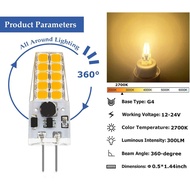 Dimmable G4 LED Bulb 12V 24V JC Tybe, 20-30W T3 G4 Halogen Equivalent,2700K Warm White, G4 Bi-Pin Ba