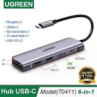 Cáp USB Type C to HDMI USB 3.0 đọc thẻ SD/TF hỗ trợ sạc USB C Ugreen 70411