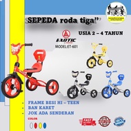 Sepeda Roda tiga EXOTIC RODA KARET 601 (anak usia 2-4 tahun)