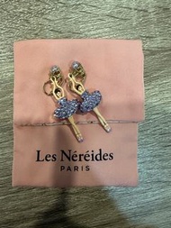 Les nereides芭蕾舞水鑽耳環 夾式
