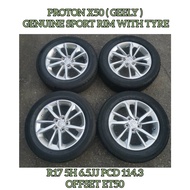 SPORT RIM PROTON X50 ( GEELY ) 17 INCH 5H PCD114.3 ET50 SPORT RIM 17 INCH WITH TYRE PROTON X50 / GEE