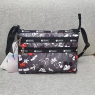 日本 LeSportsac X DISNEY 100週年 MICKEY 米奇 灰色帆布 QUINN 斜咩袋