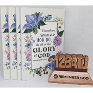 SPIRITUAL NOTEBOOK COVER "THEREFORE WHATEVER YOU DO, DO ALL TO THE GLORY OF GOD" 1 CORINTHIANS 10:31