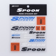 Spoon Sports Mini Sticker Set (ALL-90000-M10) City Jazz GK5 Civic FK7 FK8 GM6 GN2 GN5 GM2 Hatchback 