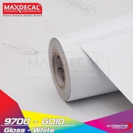 MAXDECAL 9700 - G010 White Gloss Premium Car Wrap Sticker [METER]