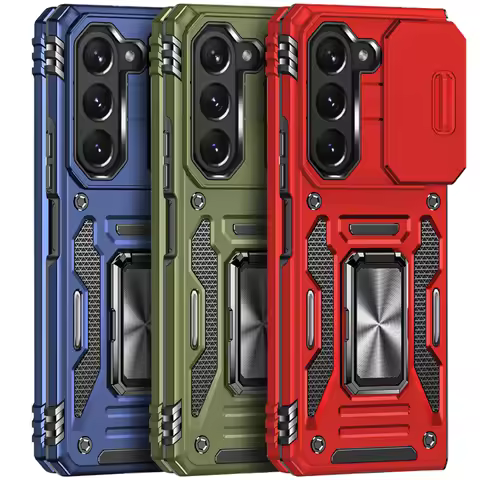 Armor Shockproof Case For Samsung Galaxy Z Fold 6 Cover With Ring Magnetic Holder Coque Fundas Samsu