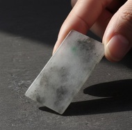 【願‧平安】冰種烏雞翡翠平安無事牌 | 天然緬甸翡翠A貨 | 送禮