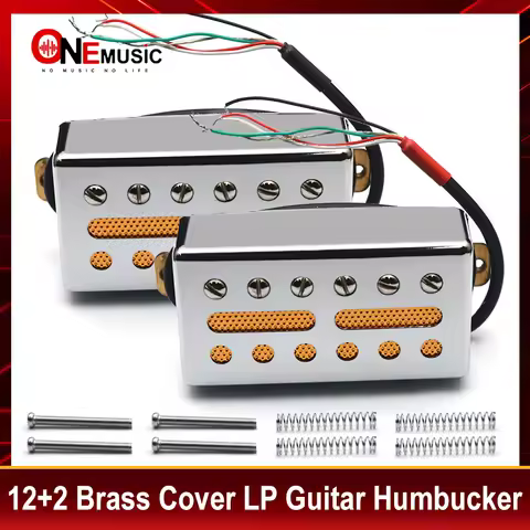 Brass Cover Pickup New Style Coil Splitting Pickup 7.5K/15K 12 Hole+2 Slot 4 Conducts Cable Output B